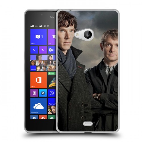 Дизайнерский пластиковый чехол для Microsoft Lumia 540 Шерлок