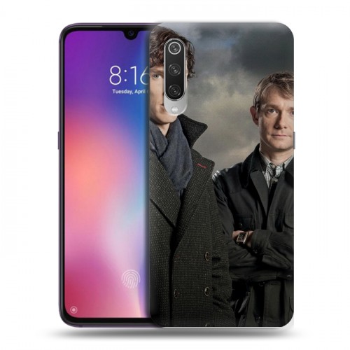 Дизайнерский силиконовый с усиленными углами чехол для Xiaomi Mi9 Шерлок