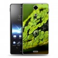 Дизайнерский пластиковый чехол для Sony Xperia TX Змеи