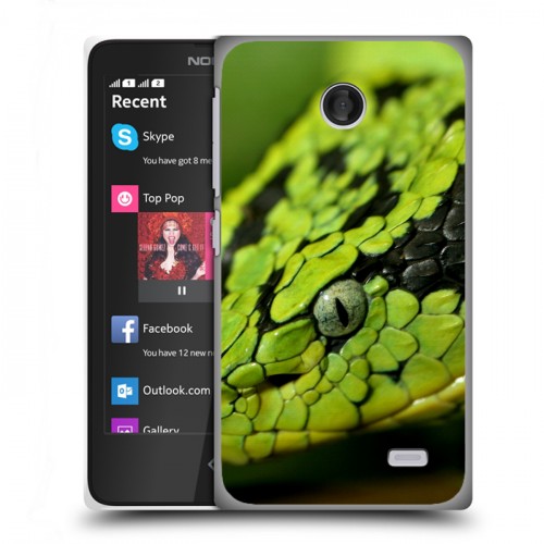 Дизайнерский пластиковый чехол для Nokia X Змеи