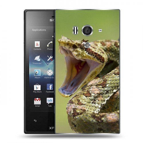 Дизайнерский пластиковый чехол для Sony Xperia acro S Змеи