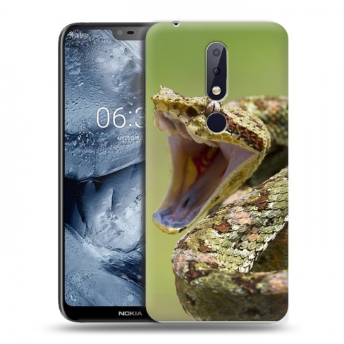 Дизайнерский пластиковый чехол для Nokia 6.1 Plus Змеи