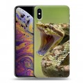 Дизайнерский силиконовый чехол для Iphone Xs Max Змеи