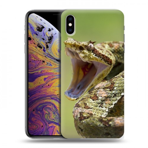 Дизайнерский силиконовый чехол для Iphone Xs Max Змеи