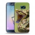 Дизайнерский пластиковый чехол для Samsung Galaxy S6 Edge Змеи