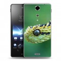 Дизайнерский пластиковый чехол для Sony Xperia TX Змеи