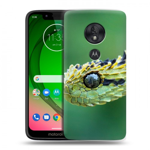 Дизайнерский пластиковый чехол для Motorola Moto G7 Play Змеи