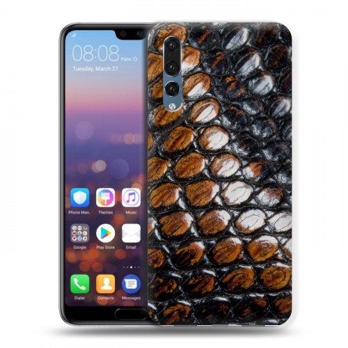 Дизайнерский силиконовый с усиленными углами чехол для Huawei P20 Pro Змеи