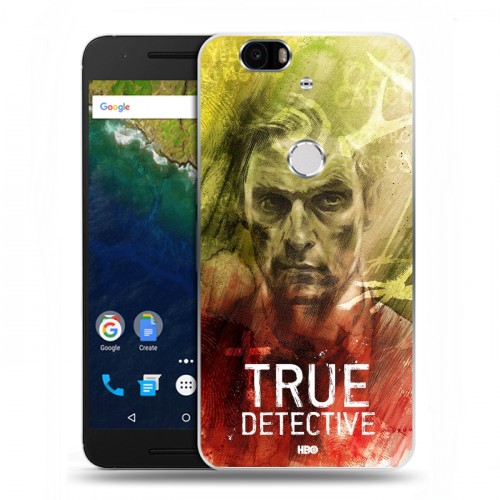 Дизайнерский силиконовый чехол для Google Huawei Nexus 6P Настоящий детектив
