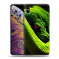 Дизайнерский силиконовый чехол для Iphone Xs Max Змеи