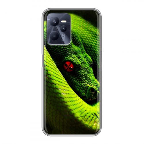 Дизайнерский силиконовый с усиленными углами чехол для Realme C35 Змеи