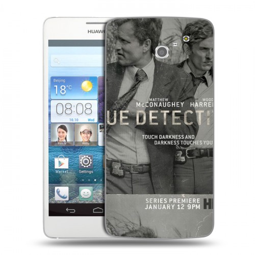 Дизайнерский пластиковый чехол для Huawei Ascend D2 Настоящий детектив