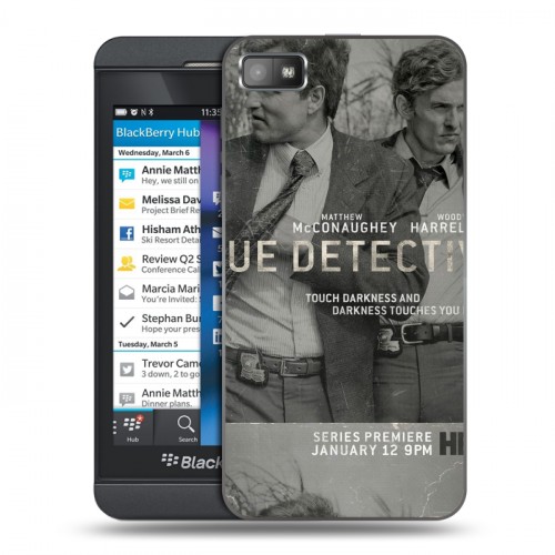 Дизайнерский пластиковый чехол для BlackBerry Z10 Настоящий детектив