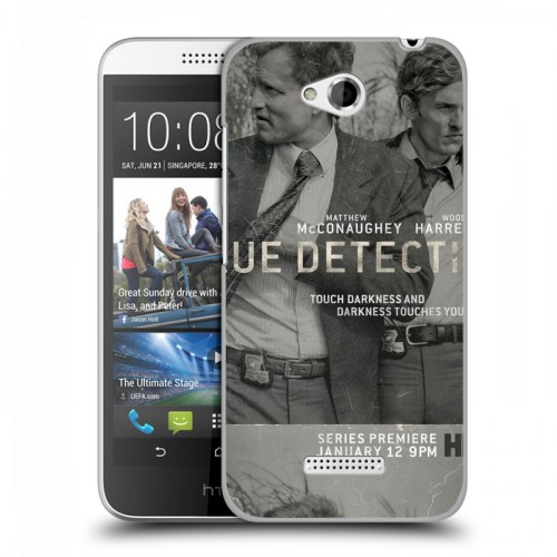 Дизайнерский пластиковый чехол для HTC Desire 616 Настоящий детектив