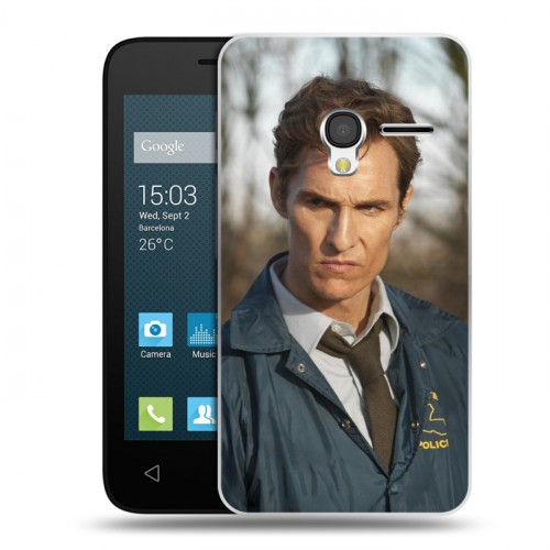 Дизайнерский пластиковый чехол для Alcatel One Touch Pixi 3 (4.0) Настоящий детектив