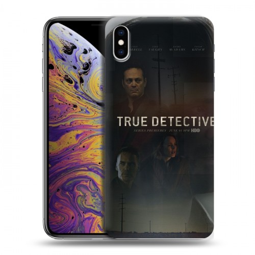Дизайнерский силиконовый чехол для Iphone Xs Max Настоящий детектив