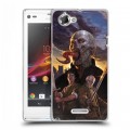 Дизайнерский пластиковый чехол для Sony Xperia L Штамм