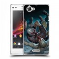 Дизайнерский пластиковый чехол для Sony Xperia L Штамм