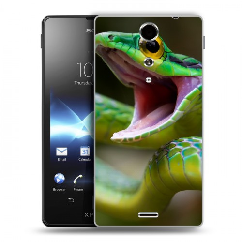 Дизайнерский пластиковый чехол для Sony Xperia TX Змеи