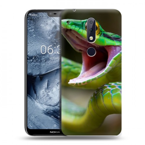 Дизайнерский пластиковый чехол для Nokia 6.1 Plus Змеи