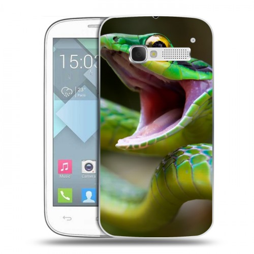 Дизайнерский пластиковый чехол для Alcatel One Touch Pop C5 Змеи