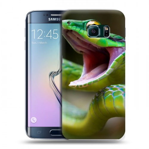 Дизайнерский пластиковый чехол для Samsung Galaxy S6 Edge Змеи