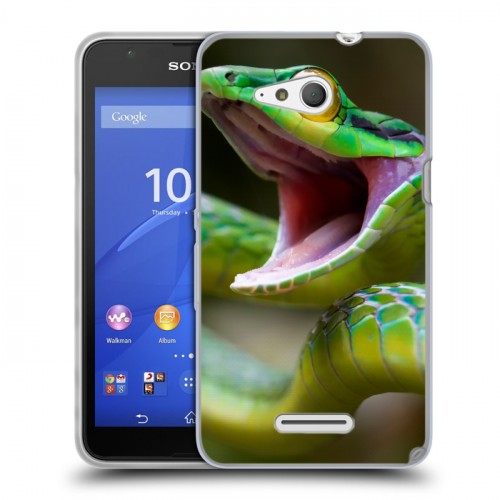 Дизайнерский пластиковый чехол для Sony Xperia E4g Змеи