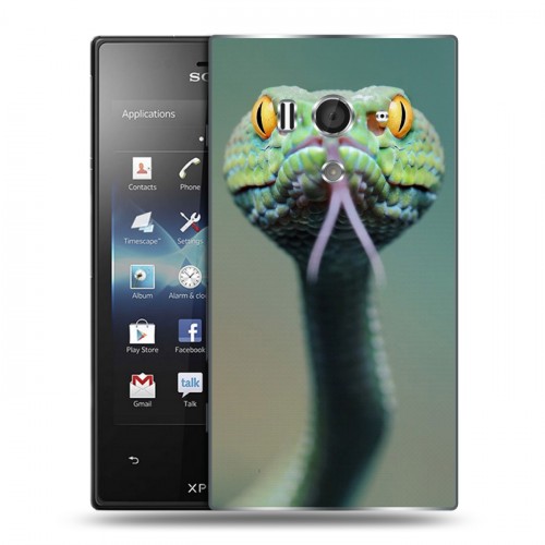 Дизайнерский пластиковый чехол для Sony Xperia acro S Змеи