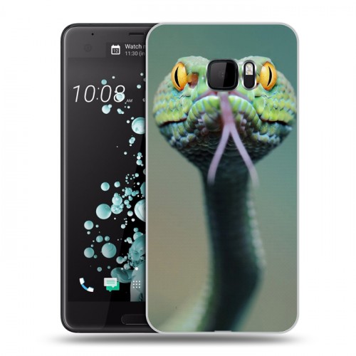 Дизайнерский пластиковый чехол для HTC U Ultra Змеи