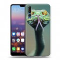 Дизайнерский силиконовый с усиленными углами чехол для Huawei P20 Pro Змеи