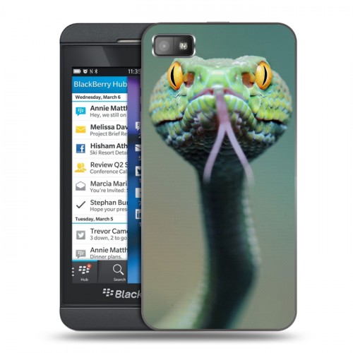 Дизайнерский пластиковый чехол для BlackBerry Z10 Змеи