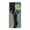 Дизайнерский пластиковый чехол для Samsung Galaxy S21 Ultra Змеи