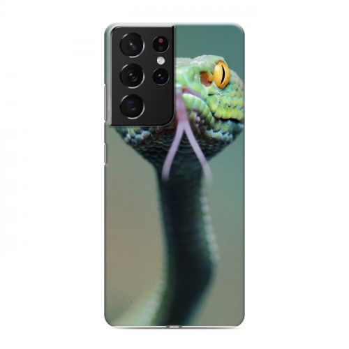 Дизайнерский пластиковый чехол для Samsung Galaxy S21 Ultra Змеи