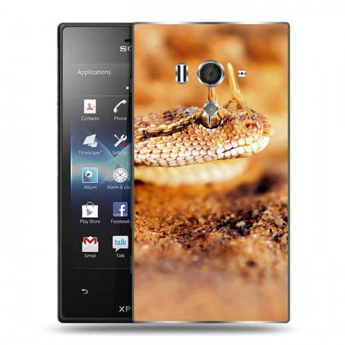 Дизайнерский пластиковый чехол для Sony Xperia acro S Змеи