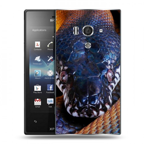 Дизайнерский пластиковый чехол для Sony Xperia acro S Змеи