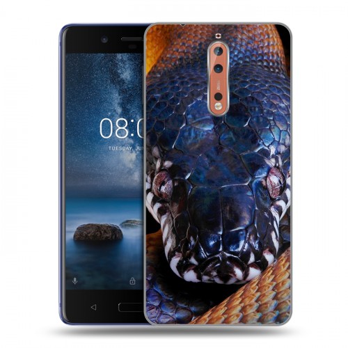 Дизайнерский пластиковый чехол для Nokia 8 Змеи