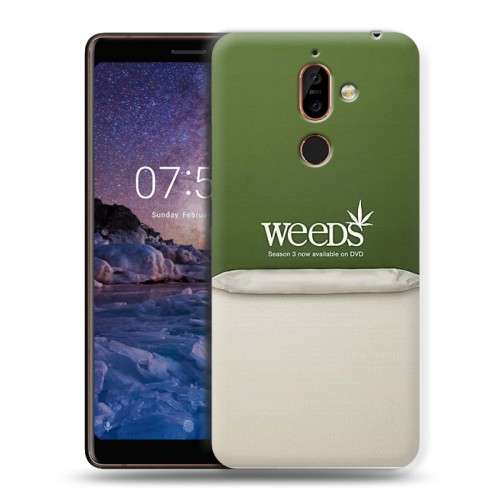 Дизайнерский пластиковый чехол для Nokia 7 Plus Weeds