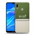 Дизайнерский пластиковый чехол для Huawei Y6 (2019) Weeds