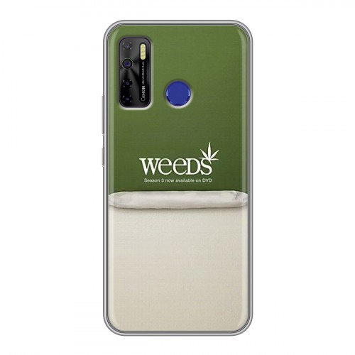 Дизайнерский силиконовый с усиленными углами чехол для Tecno Camon 15 Weeds
