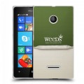 Дизайнерский пластиковый чехол для Microsoft Lumia 435 Weeds