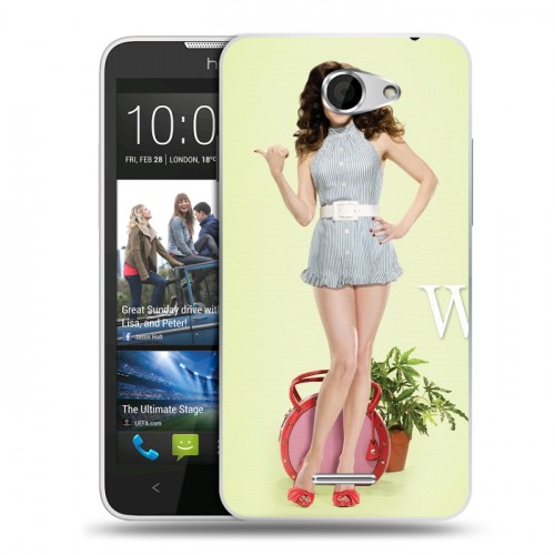 Дизайнерский пластиковый чехол для HTC Desire 516 Weeds