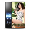 Дизайнерский пластиковый чехол для Sony Xperia TX Weeds