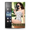 Дизайнерский силиконовый чехол для Sony Xperia acro S Weeds