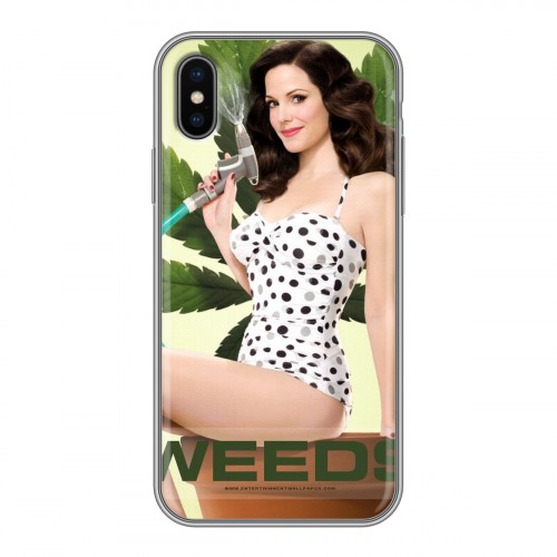 Дизайнерский силиконовый чехол для Iphone x10 Weeds