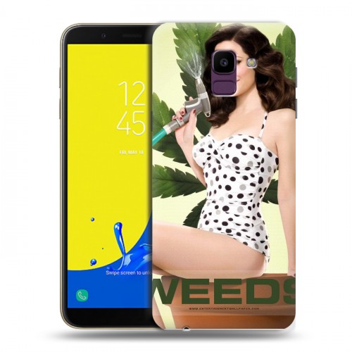 Дизайнерский пластиковый чехол для Samsung Galaxy J6 Weeds