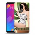 Дизайнерский пластиковый чехол для Meizu M8 Lite Weeds