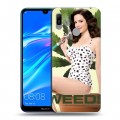 Дизайнерский пластиковый чехол для Huawei Y6 (2019) Weeds