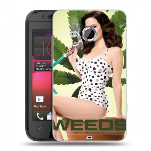 Дизайнерский пластиковый чехол для HTC Desire 200 Weeds