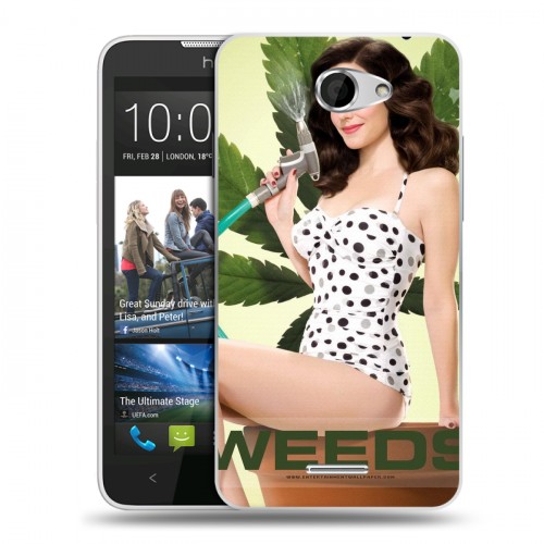 Дизайнерский пластиковый чехол для HTC Desire 516 Weeds