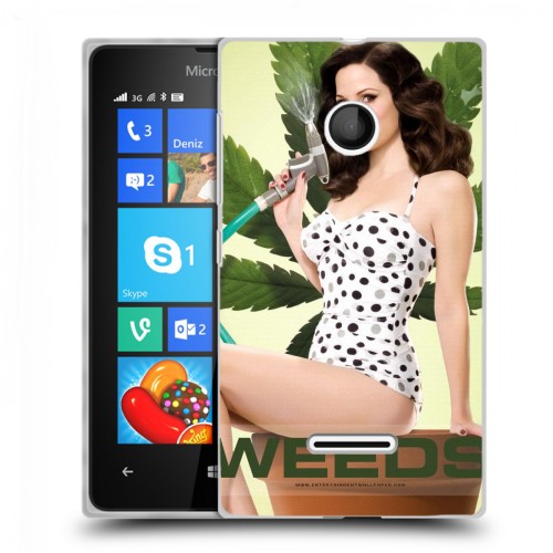 Дизайнерский пластиковый чехол для Microsoft Lumia 435 Weeds